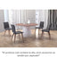 Silla comercial Zuo Jericho gris tapizada en poliéster con patas de madera de abedul