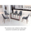 Silla comercial Zuo Moor gris tapizada en polipiel con respaldo de ala y base de madera acabado nogal