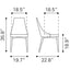 Silla comercial Zuo Moor gris tapizada en polipiel con respaldo de ala y base de madera acabado nogal