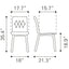 Silla comercial Zuo Orebro tapizada en gris con estructura de madera de abedul