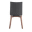 Silla comercial Zuo Orebro tapizada en gris con estructura de madera de abedul