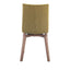 Silla comercial Zuo Orebro verde tapizada en tejido de poliéster con base de madera de abedul