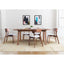 Silla comercial Zuo Russell con asiento tapizado en gris y estructura de madera