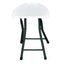 Taburete plegable Resol Easy Stool en polietileno de alta densidad blanco con estructura de acero negro