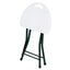 Taburete plegable Resol Easy Stool en polietileno de alta densidad blanco con estructura de acero negro