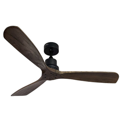 Ventilador decorativo de techo Masterfan Eeros 52 de 3 aspas de madera color nogal con estructura satinada