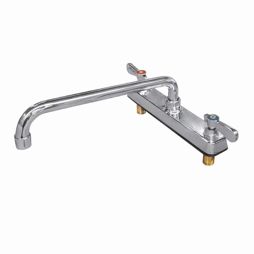 Migsa Bxf-H12 Llave Mezcladora De 8" De Cubierta-Llaves Mezcladoras-Migsa-Migsa Bxf-H12 Llave Mezcladora De 8" De Cubierta LLave Mezcladora Cuello Ganso Grifo Cocina Fregadero Tarja Lavamanos Lavatrastes -KitchenMax Store