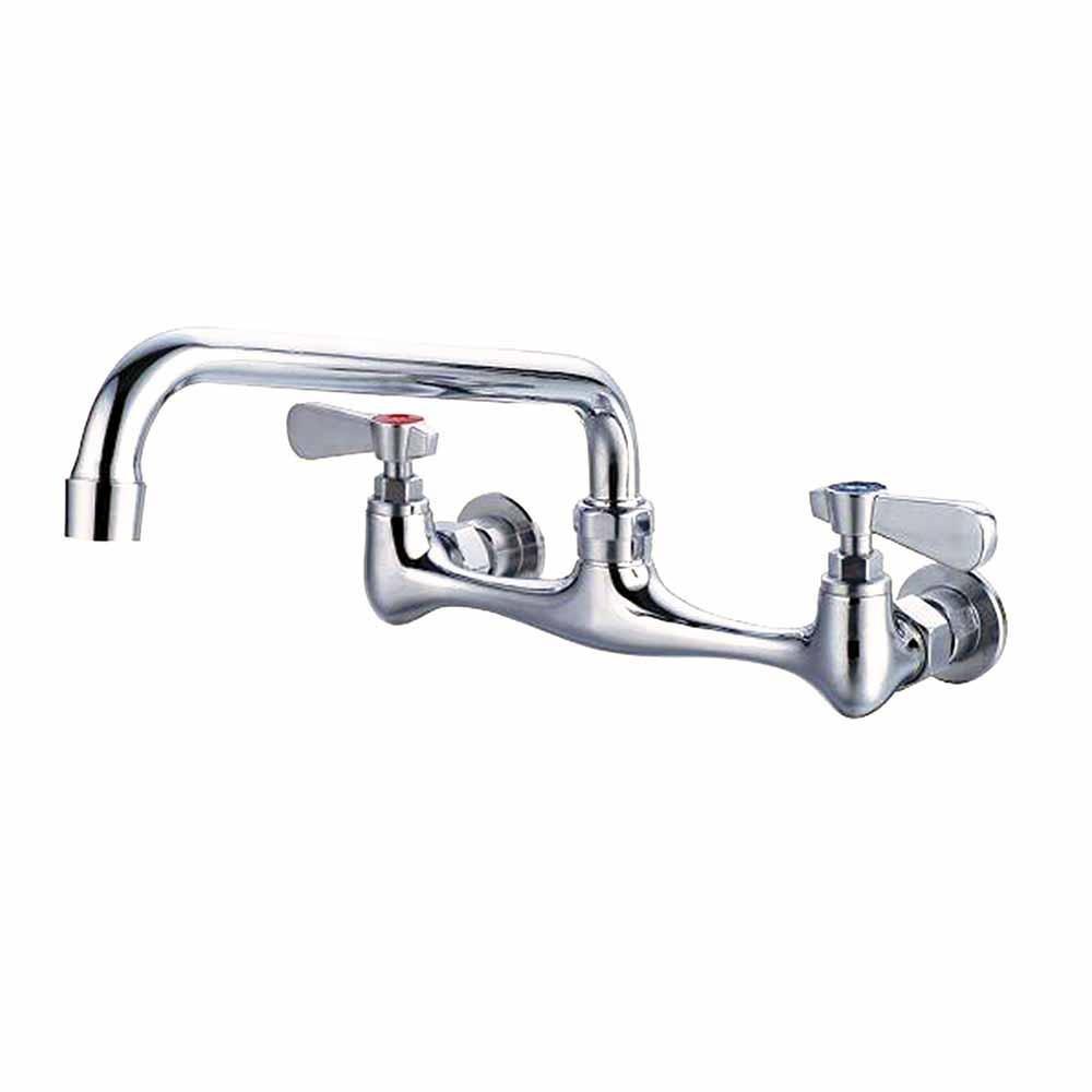 Migsa Bxf-K12 Llave Mezcladora De 8" De Pared-Llaves Mezcladoras-Migsa-Migsa Bxf-K12 Llave Mezcladora De 8" De Pared LLave Mezcladora Cuello Ganso Grifo Cocina Fregadero Tarja Lavamanos Lavatrastes Mezcladora Baño -KitchenMax Store