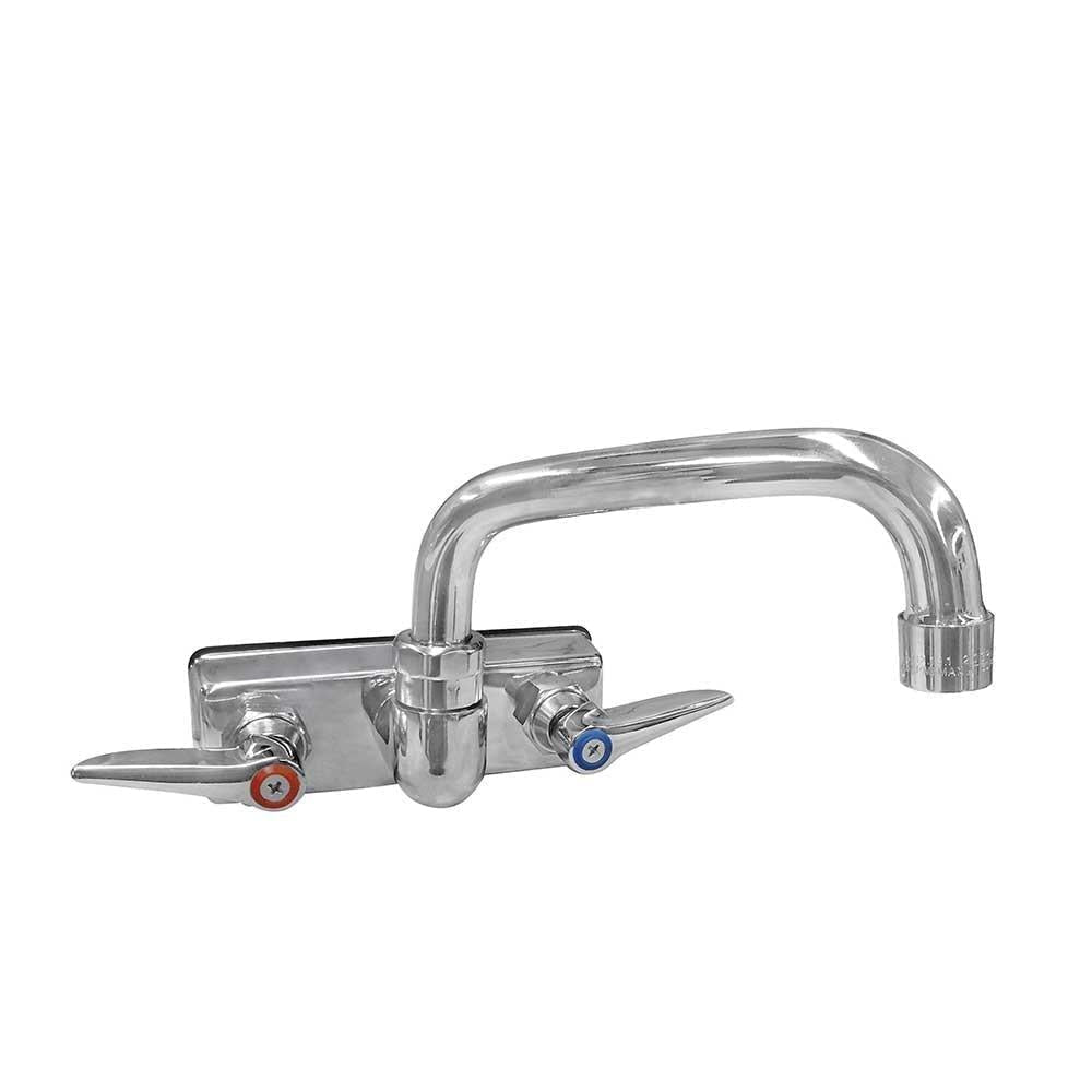 Migsa Bxf-Sm6 Llave Mezcladora De 4” De Pared 2 Indicadores-Llaves Mezcladoras-Migsa-Migsa Bxf-Sm6 Llave Mezcladora De 4” De Pared 2 Indicadores Mezcladora Llave Cuello Ganso Grifo Agua Fria Caliente-KitchenMax Store